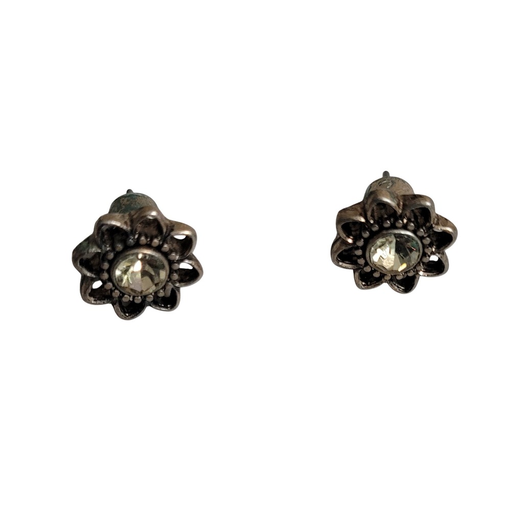 Chloe & Isabel Flower Stud Earrings Womens OS Silver Crystal Good Floral Post